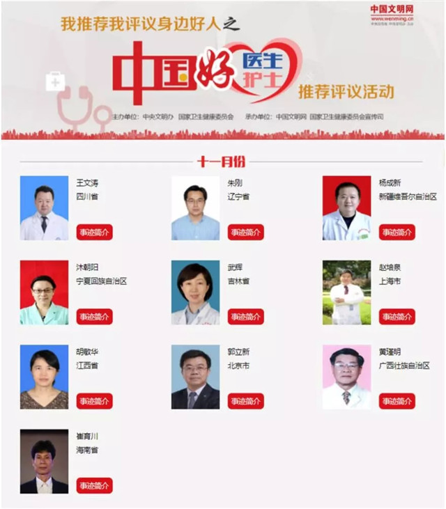 喜讯丨我院黄瑾明教授获得“中国好医生、中国好护士”2018年11月月度人物称号
