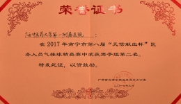 我院在南宁市第八届“无偿献血杯”医务人员气排球精英邀请赛中获佳绩