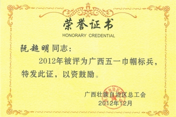 自治区五一巾帼标兵—阮超明