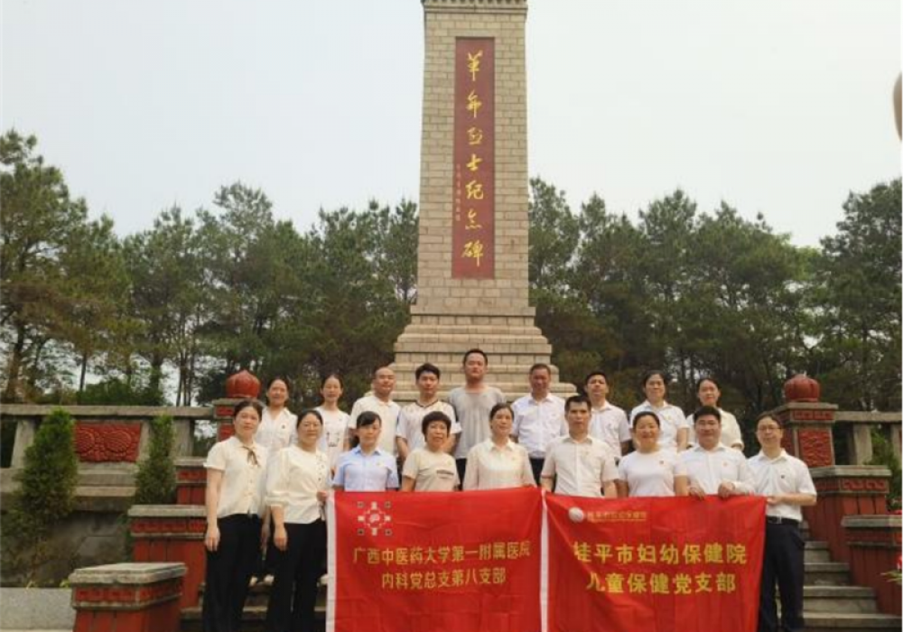 缅怀先烈守初心 携手共建促发展——医院内科党总支第八党支部与桂平市妇幼保健院党支部开展党建联建活动